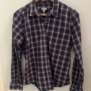 Steven Alan Y2K plaid button down shirt L fits like an 8